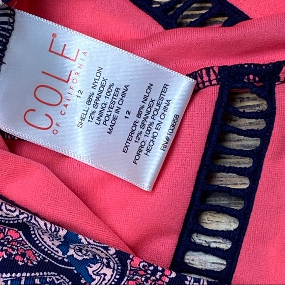 Cole of California Paisley One Piece Swimsuit - Picture 2 of 7